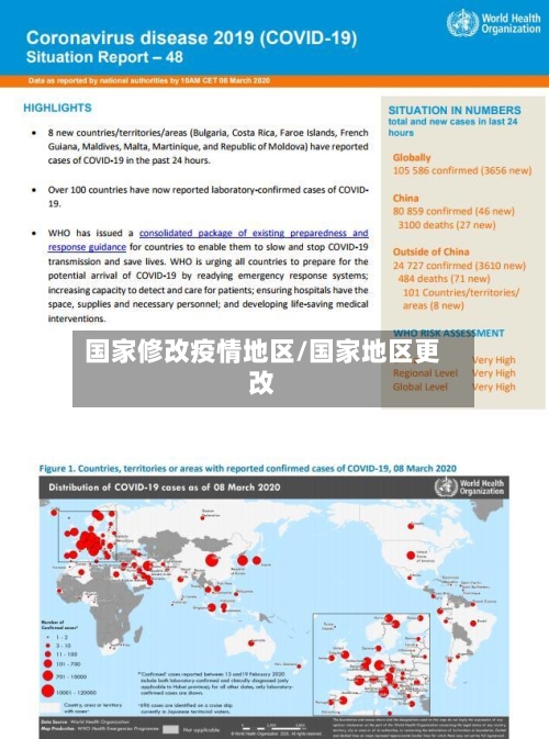 国家修改疫情地区/国家地区更改