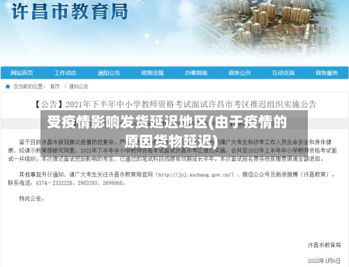 受疫情影响发货延迟地区(由于疫情的原因货物延迟)-第2张图片