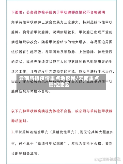 云南所指疫情重点地区是/云南重点管控地区