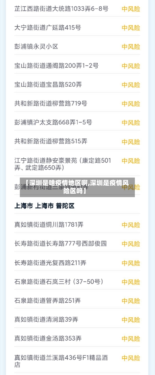 【深圳是啥疫情地区啊,深圳是疫情风险区吗】