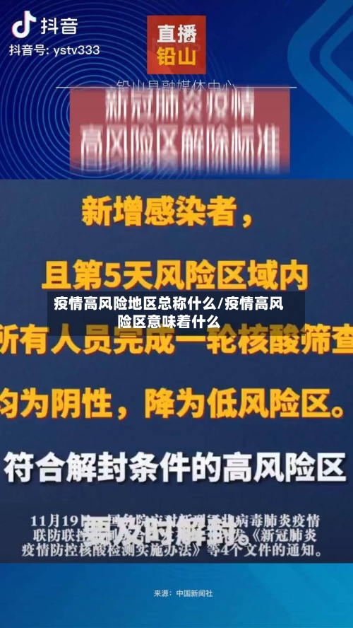 疫情高风险地区总称什么/疫情高风险区意味着什么