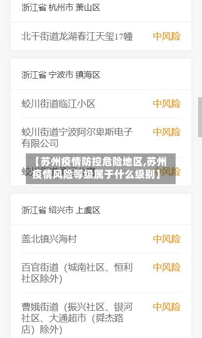 【苏州疫情防控危险地区,苏州疫情风险等级属于什么级别】-第2张图片