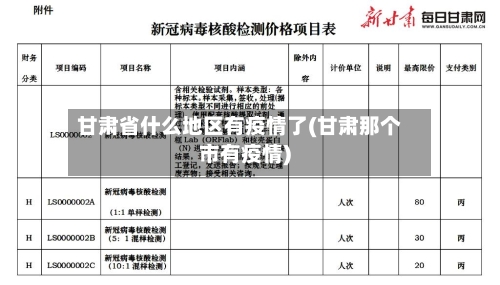 甘肃省什么地区有疫情了(甘肃那个市有疫情)-第2张图片