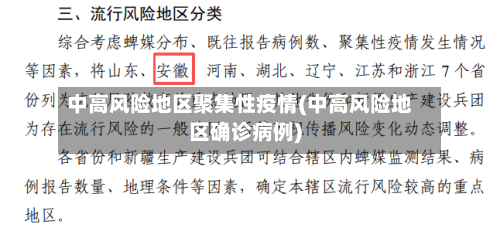 中高风险地区聚集性疫情(中高风险地区确诊病例)