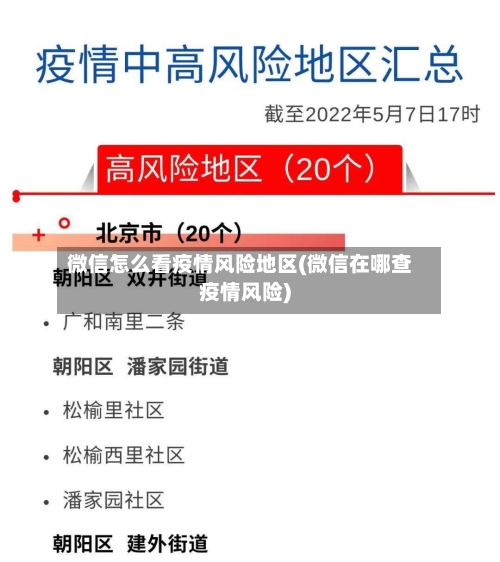 微信怎么看疫情风险地区(微信在哪查疫情风险)