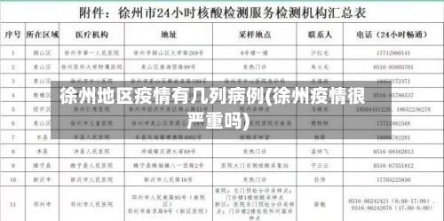 徐州地区疫情有几列病例(徐州疫情很严重吗)-第3张图片